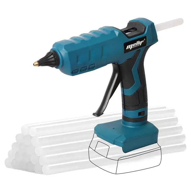 Pistolet à colle sans fil pour batterie Bosch, 18 V GBA/GBA ProCORE Mellif Pistolet à colle chaude, pistolet à colle à préchauffage rapide, avec 20 bâtons de 11 mm pour bricolage, travaux manuels
