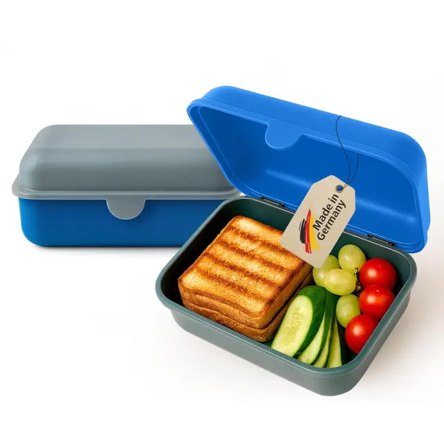 MEBY Ensemble de 2 boîtes à lunch - Boîte à lunch pour enfants et adultes - Sans BPA, passe au lave-vaisselle et au micro-ondes - Boîte à collation/petit-déjeuner robuste avec couvercle