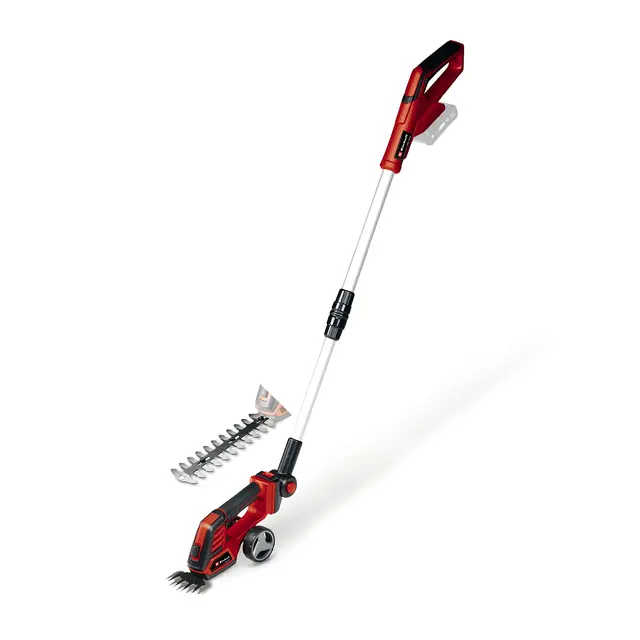 Einhell Cisaille à Gazon sans Fil GE-CG 18/100 Li T-Solo Power X-Change (18 V, Changement d’Accessoire sans Outil, avec rallonge télescopique) Livré sans Batterie ni Chargeur