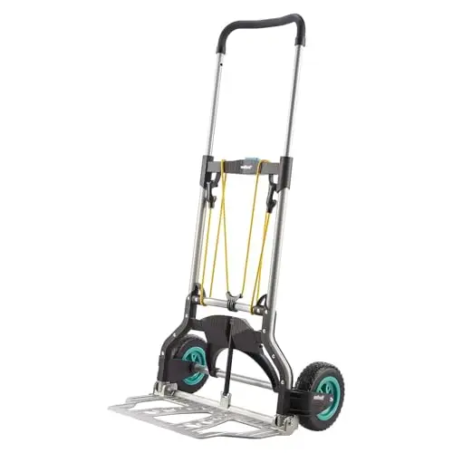 wolfcraft 5503000 - TS 850 Offroad - Diable Pliable pour Jardin et Terrain Extérieur - Charge Max. 100 kg