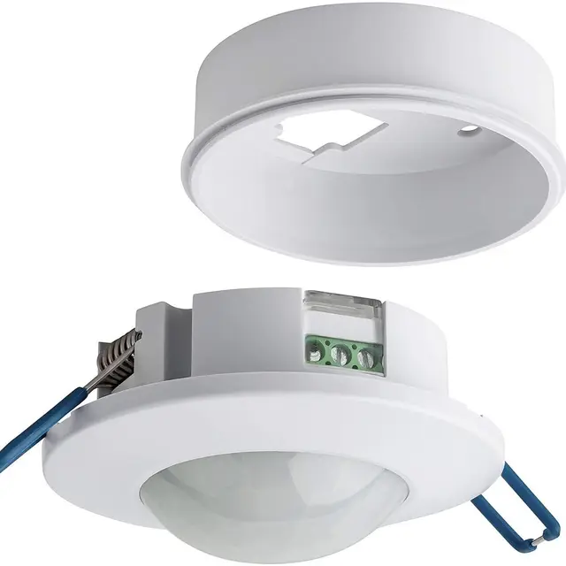 Bewegungsmelder Innen de Mouvement Plafond 360° Deckeneinbau Unterputz Aufputz Montage 6m PIR Interrupteur Détecteur de Présence für LED Glühlampen Energiesparlampen Garage Eingangsbereich Badezimmer