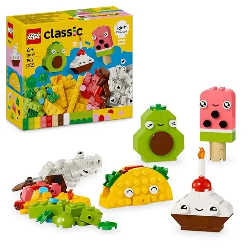 LEGO Classic Les Aliments créatifs - Jouet interactif pour garçons et Filles dès 4 Ans - Jeu de Construction avec Briques pour créer Un Cupcake, Une Glace, Un Avocat et Un Taco 11039