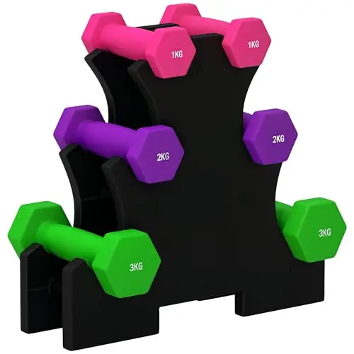 Sportnow Haltères Hexagonales 12 Kg