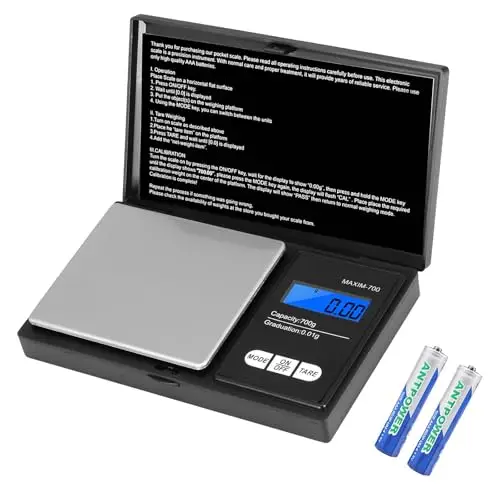 Oderra Balance de Precision 700g/0.01g, Mini Balance à Bijoux Portable Avec Écran LCD Rétroéclairé, Contient 2 Piles, Idéal pour Les Bijoux, L'or, Le Café, et La Nourriture