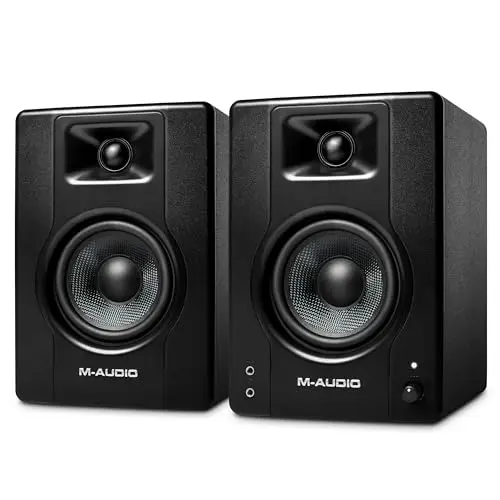 M-AUDIO BX4 Paire de Moniteurs de Studio 4.5 Pouces, Enceintes PC HD pour Enregistrement et Multimédia avec Logiciel de Production Musicale