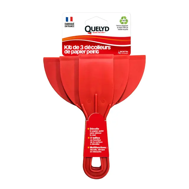 Quelyd - Kit De 3 Décolleurs De Papiers Peints - Spatules Décolle Papiers Peints - Différentes Largeurs
