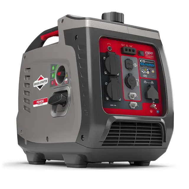 Briggs & Stratton Groupe Électrogène à Onduleur Portable à Essence PowerSmart Series Inverter P2400, Alimentation Propre 2400 watts/1800 watts, Silencieux et Léger