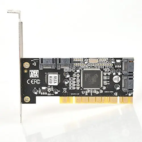 1pcs 4 Port SATA PCI Controller Raid Card 4 SATA Serial ATA PCI Controller Raid I/O Card PC+Cable