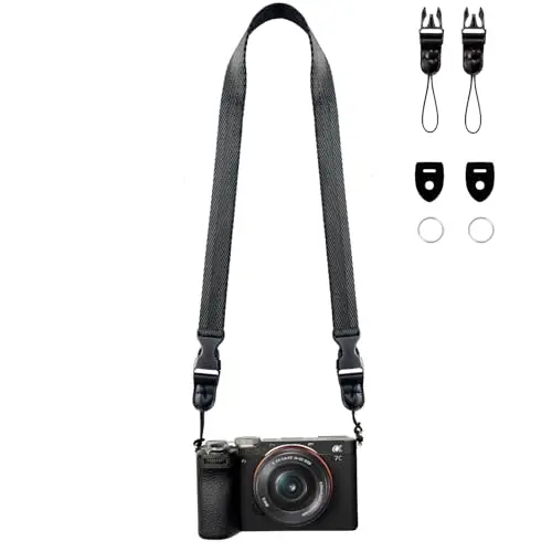 Sangle Appareil Photo Fine Compact,Sangle Petit Appareil Photo,Bandoulière pour Appareil Photo pour Photographes,Lanière De Cou pour Appareil Photo ,Camera Strap Lanyard,Sangle de Cou pour Jumelles