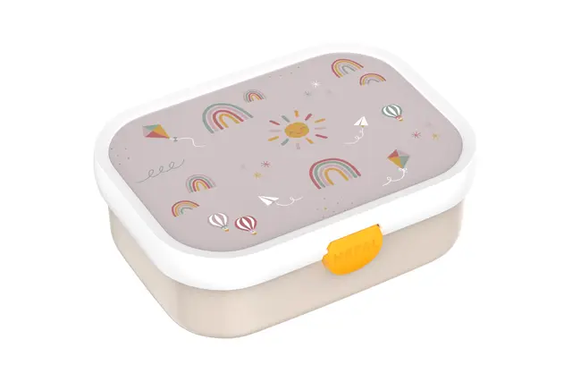 Mepal - Boîte à Déjeuner Campus - Lunch Box Bento pour Enfants - Boite Repas avec Compartiment Bento - Fermeture à Clip - Sans BPA et Compatible au Lave-Vaisselle - 750 ml - Sunshine & Rainbow