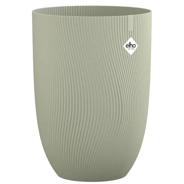 Elho Sereh High 40 - Pot de Fleur - Interieur & Extérieur - Plastique 100% Recyclé - Ø 39 x H 53.4 cm - Vert/Nordic Green