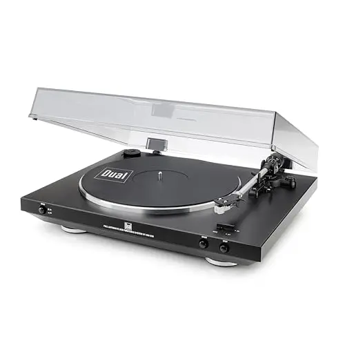 Dual DT 400 USB Platine Disque Automatique (33/45 TR/Min. - tête de Lecture système aimanté - connecteur USB, égaliseur-préamplificateur) - Noir