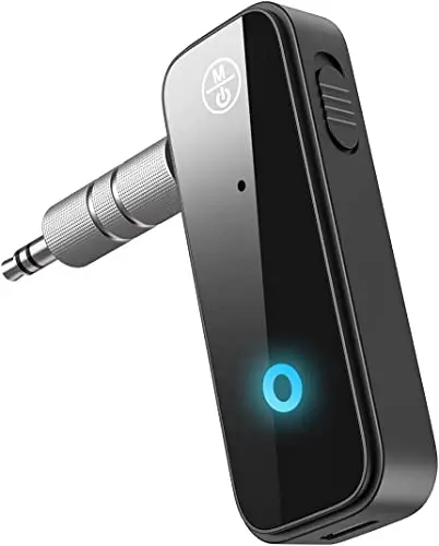 MP MPAD PCASE Récepteur Voiture Adaptateur Jack Bluetooth5.0 transmetteur, Bluetooth Aux 3.5mm Portable sans Fil pour TV Haut Parleur Ordinateur Casque