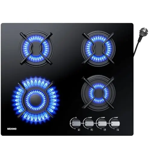 WEHIMO Plaque de Cuisson Gaz 4 Feux