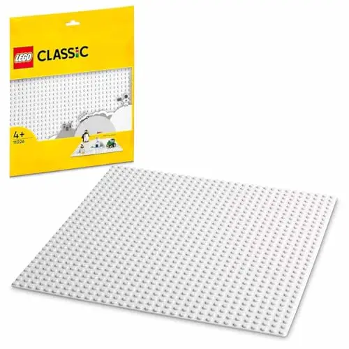 LEGO 11026 Classic La Plaque De Construction Blanche 32x32, Socle de Base pour Construction, Assemblage et Exposition