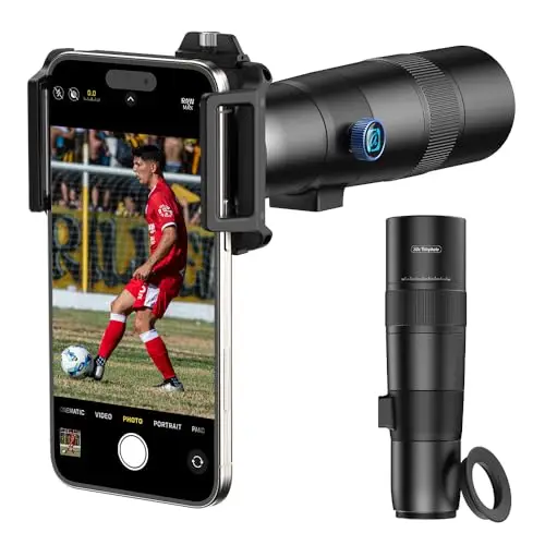 Apexel 30X Super Teleobjectif pour Telephone Portable, Focale de 720mm, Capture Professionnelle et Artistique pour la Faune, Le Sport, Les Concerts