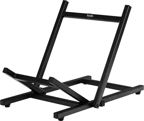Rocktile CS-30 Support Sol Pour Ampli (Support Incliné Pour Ampli, charge jusqu'à 30 kg, améliore l’angle de diffusion de ton combo, robuste, pliable à plat) noir