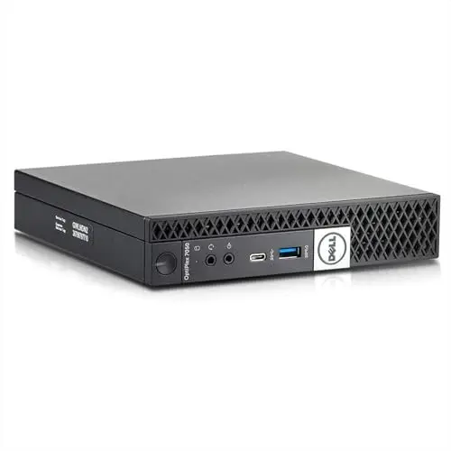 DELL Optiplex 7050 Tiny Mini PC de Bureau Business Intel Core i5 6th, RAM 8 Go, SSD 256 Go, Wifi USB, HDMI + DisplayPort, Windows 11 Pro + Libre Office (Reconditionné)