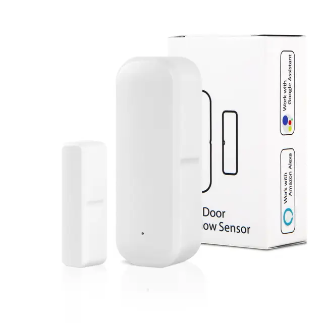 eMylo Smart Door Magnetic Sensor,WiFi Door & Window Intrusion Detection Alarm,Support Alexa .Google Assistant,Apps Real Time Notification,Volume Adjustable,Timer
