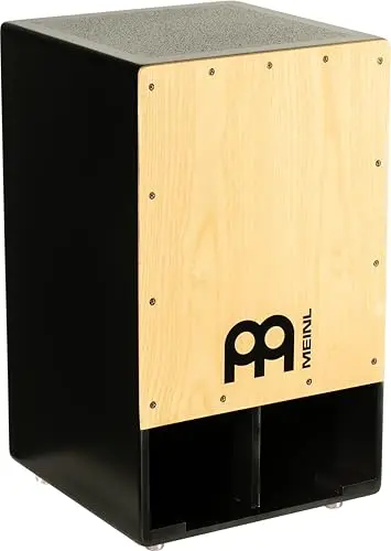 Meinl Percussion Subwoofer Cajon Instrument - Grande drum box avec 2 rosaces projetant le son - Surface de jeu American White Ash (SUBCAJ1AWA)