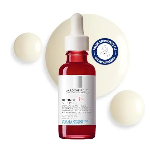 La Roche-Posay - Sérum Rétinol B3 - Sérum Visage Anti-Rides - Enrichi en Rétinol, Glycérine et Vitamine B3 - Corrige les Signes du Vieillissement Cutané - Soin Visage Pour Tous Types de Peaux