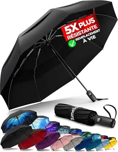 TUMELLA Compact Parapluie de Voyage