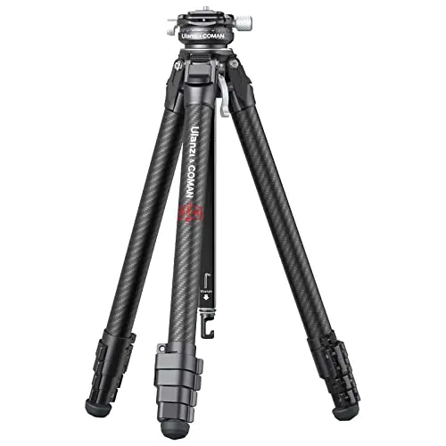 ULANZI Zero Y Trépied de Voyage en Carbone avec rotule panoramique à 360° et rlocation Rapide Arca, trépied photograhy avec Colonne Centrale Amovible, capacité de Charge de 18 kg pour Tous Les