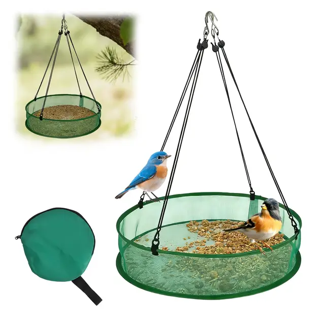 mangeoire Oiseaux Exterieur -mangeoire Oiseaux résistante aux intempéries en Maille de Fibre de Verre, Grande Mangeoire à Oiseaux 50,8 cm, Mangeoire à Oiseaux Stable pour Balcon de Jardin