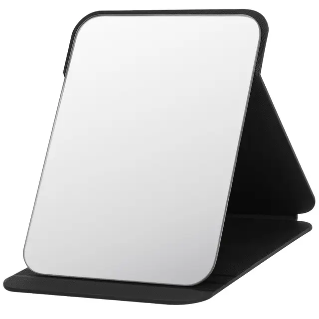 OSDUE Miroir de Maquillage, Portable Table Miroir Pliable Super HD Multi Angle Pliant en Cuir PU Facile à Transporter Miroirs de Voyage Ultra Fin et Durable Pliable, 26x18cm