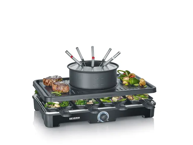 Severin RG 2347 Raclette-Fondue Kombigerät für 8 Personen
