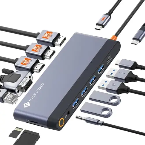 novoo nv-rm14f station d'accueil usb-c