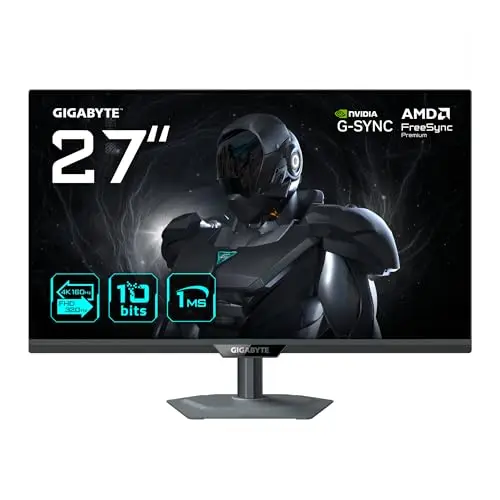 GIGABYTE G27UP Moniteur de Jeu 27” 4K UHD - Mode Double (4K 160Hz ou FHD 320Hz), 3840 x 2160, 1ms, 400 CD/m², FreeSync Premium, HDR10, HDMI 2.1, DisplayPort 1.4