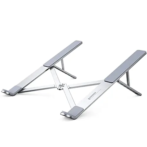 UGREEN Support Ordinateur Portable Aluminium Ventilé 8 à 17,3 Pouces Laptop Stand Réglable en Hauteur sur 5 Niveaux Porte Pliable Compatible avec MacBook Air Pro HP Dell ASUS MSI