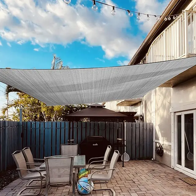 Dripex Voile d'ombrage Rectangulaire, 5x7M Toile Ombrage Imperméable Protection des Rayons UV à 95%, Auvent - Protection Solaire pour Jardin, Terrasse, Camping, Balcon (Gris)