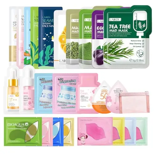 26 Pièces Coffret Soin Visage Ado Coffret Beauté Ado Fille Inclut Masquesvisage Masquesl'argile Sérums Masquesyeux Masqueslèvres Etc Hydratant Convient À Tous Types De Peau Avec 1 Sacrangement