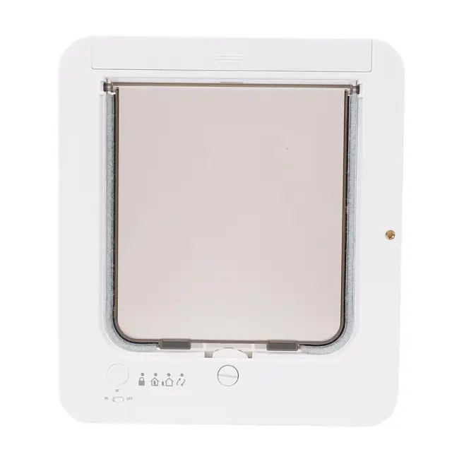 Naroote Porte Intelligente pour Chat, Chatière Activée par Collier avec Entrée à 2 Voies et Capteur à Puce électronique, pour Intérieur et Extérieur jusqu'à 26 X 29,5 Cm