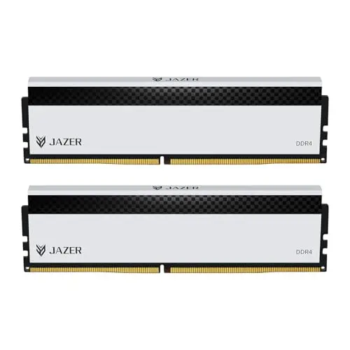 JAZER RAM DDR4 32Go Kit (2x16Go) 3200MHz CL18 Mémoire | Overclocking XMP 2.0, UDIMM 1.35V, Pour Ordinateur de Bureau, Haute Performance Pour Jeux