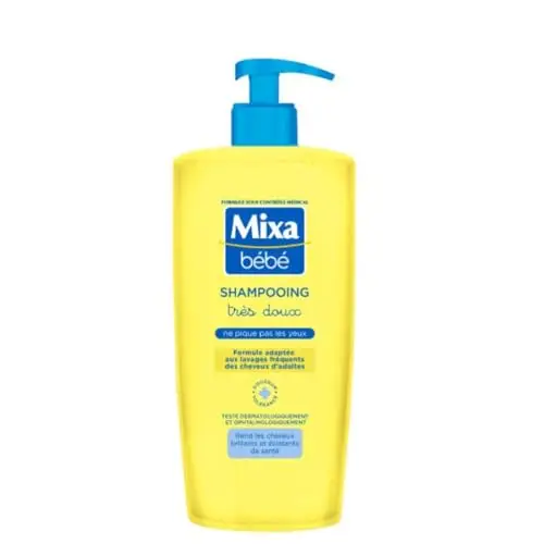 Mixa Bébé - Shampooing Très Doux Pour le Cuir Chevelu - Pour les Bébés et Lavages Fréquents des Cheveux Adultes - Douceur, Souplesse et Brillance - Ne Pique Pas les Yeux - 750 ml