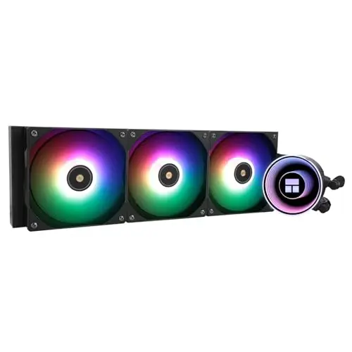 TR-Thermalright Frozen Notte 360 Black ARGB V2 Refroidisseur de processeur liquide, effet miroir infini, refroidissement Aio 360 mm, 3 ventilateurs ARGB-2000 tr/min, pour AM4/AM5, Intel LGA1851
