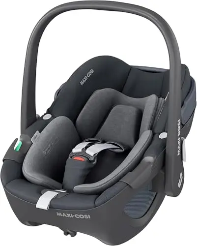 Maxi-Cosi Pebble 360 i-Size, Siège-auto bébé, Siège-auto nouveau-né 360, 0 à 15 mois (40 à 83 cm), Rotation à une main, Protection G-CELL contre les chocs latéraux, Essential Graphite