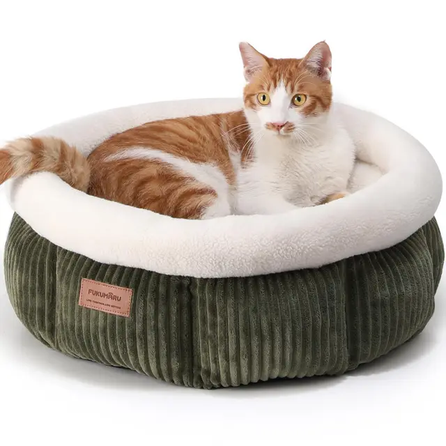 FUKUMARU Lit pour Chat Rond Vert