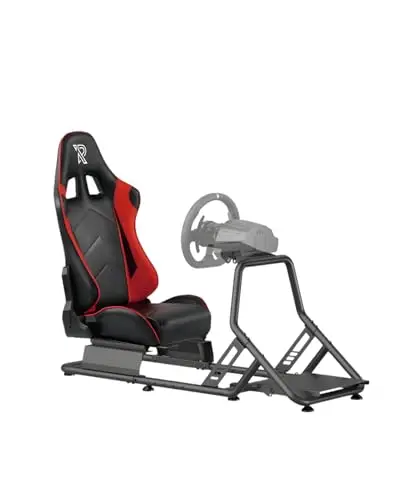 Ranqer Siège De Simulation Racing Ajustable En Simili-Cuir – Cockpit Compatible PC/PlayStation/Xbox, Volants Fanatec/Logitech/MOZA/Simagic/Thrustmaster, Structure Stable À Revêtement Anti-Rayures