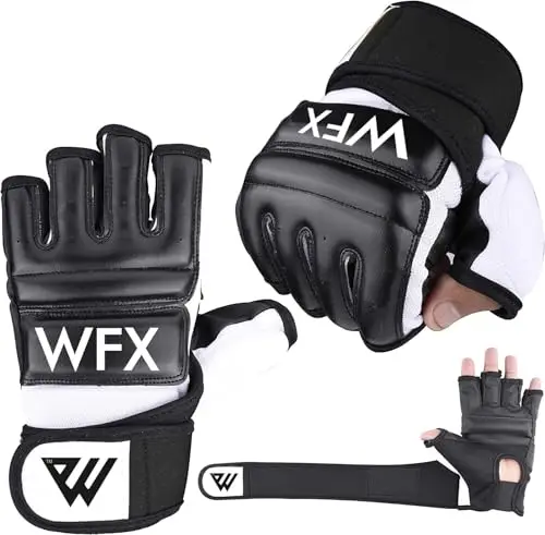 WFX Gants de Boxe MMA Sparring Cuir Velcro