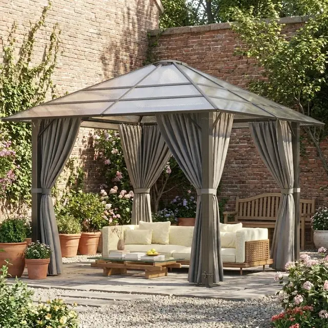 JUMMICO Tonnelle de Jardin 3x3m