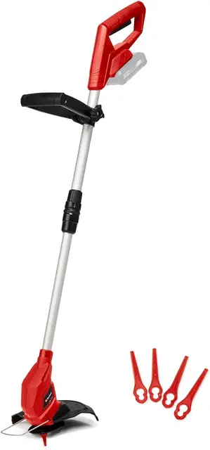 Einhell Coupe-Bordures sans Fil GC-CT 18/24 Li Power X-Change (18V, poignée de Guidage télescopique à l'infini, 20 Lames en Plastique incluses) Livré avec Batterie 2,0 Ah et Chargeur