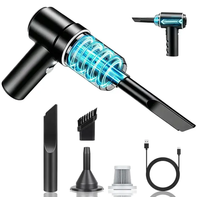 SCOVEE Aspirateur à Main,Aspirateur Portable Rechargeable Mini,22000PA Puissance, 4-en-1 Mini aspirateur de Voiture, léger pour Le Bureau,La Voiture,La Maison,Le Bureau Scènes Diverses
