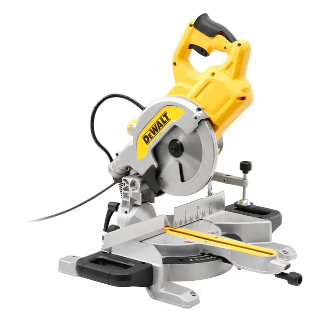 DEWALT - Scie à Onglet Radiale - DWS777-QS - Scie Haute Performance avec Système XPS - Coupe Bois, Plastique et Aluminium - Inclinaison de la Lame 48° - Lame Ø 216mm - Vitesse 6300tr/min - 1800W