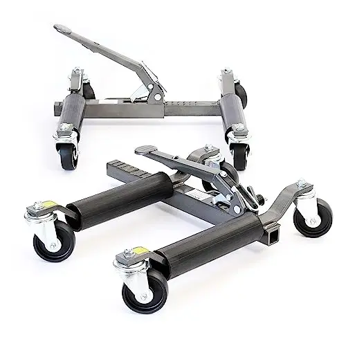 XPOtool Rangierheber 2er Set BIS Je 566 kg Wagenheber BIS 30 cm Reifenbreite Rangierhilfe mit Rollen