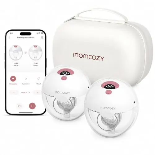 Momcozy M5 Smart Tire-lait Électrique Mains Libres Nomade, Rouge, Lot de 2