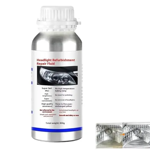 Kit Renovation Phare Voiture,Liquide De Restauration De Phare,Nettoyer Produit De Phares Pour Auto et Moto Pour Oxydation/Jauni/Rayures/Flou (1PC)